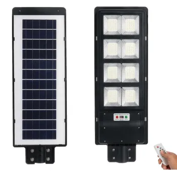 RESIGILAT-Lampa stradala proiector LED cu panou fotovoltaic si senzor, 120W/200W/300W imagine