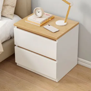 RESIGILAT - Noptiera moderna cu 2 sertare, 40x30x41cm imagine