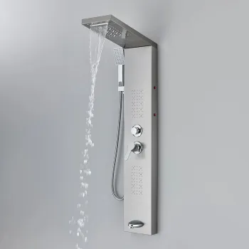 RESIGILAT-Panou dus hidromasaj inox auriu/argintiu 5 functii imagine