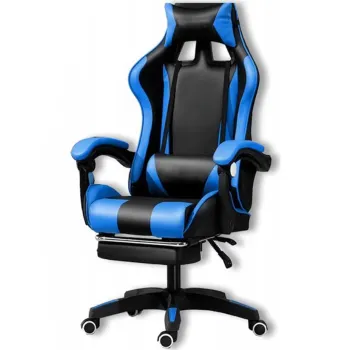 RESIGILAT - Scaun Gaming Racing SpeedX GT, Piele Ecologica, Recliner, Perne Ergonomice si Suport pentru Picioare imagine