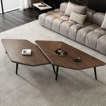 RESIGILAT Set 2 mese cafea Gemini, design scandinav, model diamant, blat MDF 20mm imagine