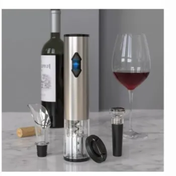 RESIGILAT - Set accesorii pentru vin cu tirbuson electric, 4 piese, baterii imagine