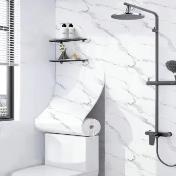 Rola Tapet 3D Autoadeziv, model imitatie marmura 3D, 40x300 cm, rezistent la apa imagine