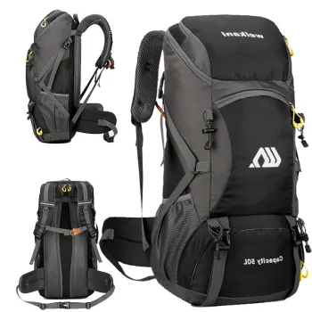 Rucsac drumetie 50L cu husa ploaie si compartiment laptop 58x30x22 cm imagine