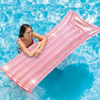 Saltea gonflabila cu sclipici intex 58720, 1.70 x 53cm, roz imagine