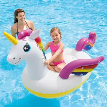 Saltea gonflabila Intex Unicorn Ride-On, 2m x 1.4m imagine