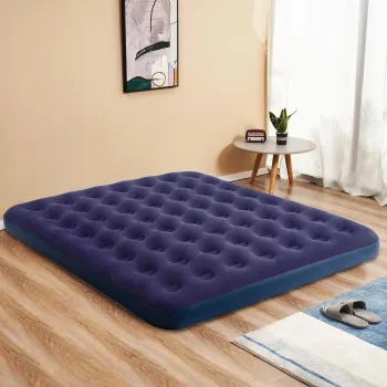 Saltea gonflabila pentru camping, plaja, dubla, PVC si catifea, imagine