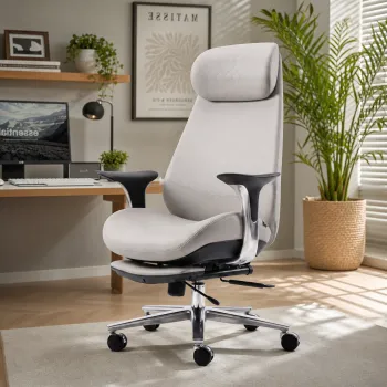 Scaun Gaming Ergonomic cu Spatar Inalt si Suport Lombar Ajustabil imagine