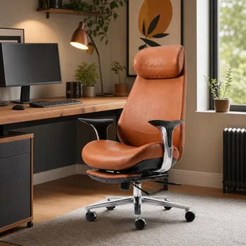 Scaun Gaming Ergonomic cu Spatar Inalt si Suport Lombar Ajustabil imagine