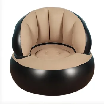 Scaun gonflabil confortabil cu pompa inclusa, design modern, dimensiuni 85x70 cm, ideal pentru interior si exterior, imagine