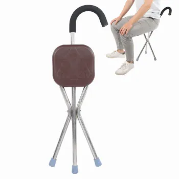 Scaun pliabil cu baston, inaltime 82 cm, maxim 100 kg imagine