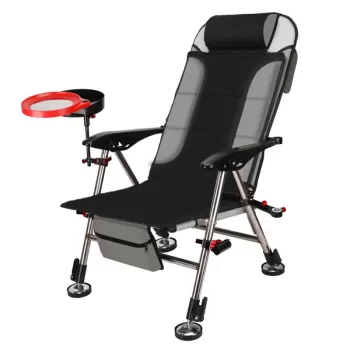 Scaun pliabil pentru pescuit cu suport pentru momeala si undite imagine