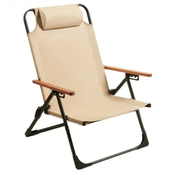 Scaun pliabil reglabil pentru camping - spatar inalt, suport cap, structura rezistenta imagine