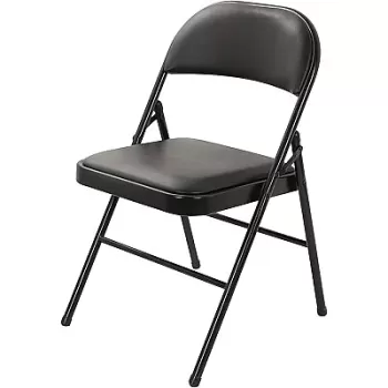 Scaun pliabil tapitat piele ecologica/material textil, cadru metalic 42x42x78 cm imagine