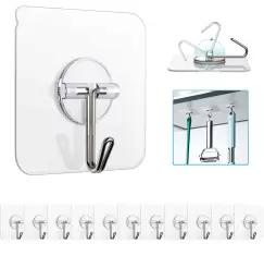 Set 10 carlige autoadezive pentru bucatarie sau baie imagine