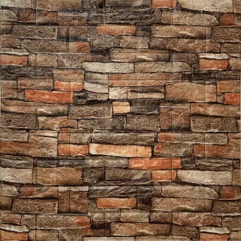 Set 10 x Tapet 3D caramida clasica, auto-adeziv pentru interior, 70 x 77 cm imagine