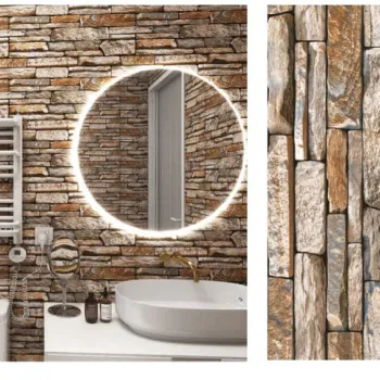 Set 10 x tapet autoadeziv decorativ 30x60 model caramida maro/gri imagine