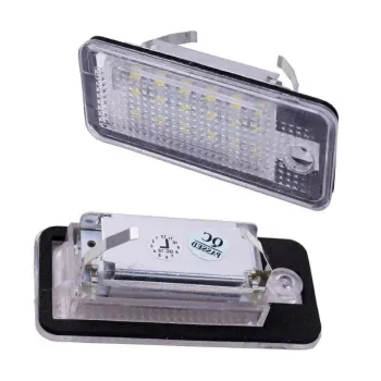 Set 2 lampi LED numar Audi A3 A4 B6 B7 A5 A6 A8 Q7, Canbus, Plug & Play, fara eroare imagine
