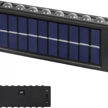 Set 2 lampi solare de perete cu iluminare sus si jos 16 leduri imagine