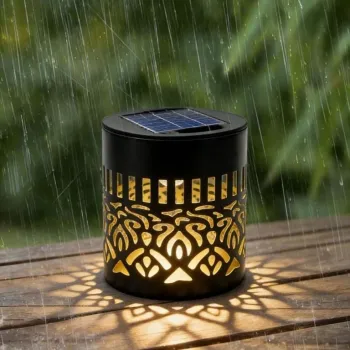 Set 2 Lampi solare decorative de exterior, model Mandala, lumina alb cald / multicolor, IP65 imagine