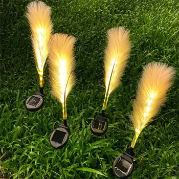 Set 2 lampi solare tip stuf de pampas pentru gradina imagine