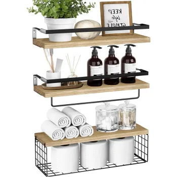 Set 3 polite decorative pentru living, baie sau bucatarie imagine