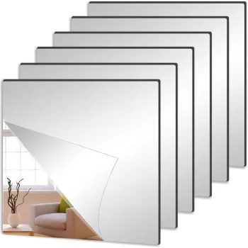 Set 32 oglinzi acrilice decorative design patrat 20 X 20 cm imagine