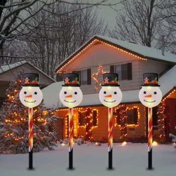 Set 5 Lampi Solare LED Mos Craciun pentru Gradina, 37 cm imagine