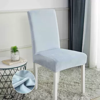 Set 6 huse universale, elastice, pentru scaun din catifea imagine