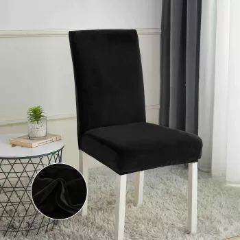 Set 6 huse universale, elastice, pentru scaun din catifea imagine