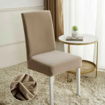 Set 6 huse universale, elastice, pentru scaun, din catifea imagine