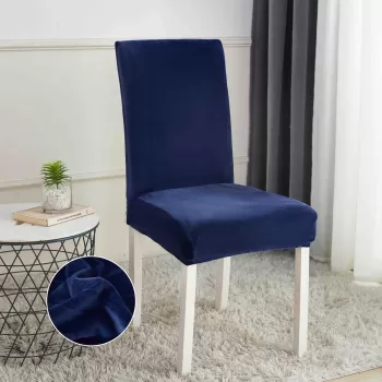 Set 6 huse universale, elastice, pentru scaun din catifea imagine