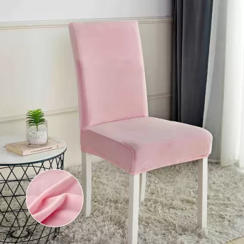 Set 6 huse universale, elastice, pentru scaun din catifea imagine