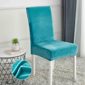 Set 6 huse universale, elastice, pentru scaun din catifea imagine