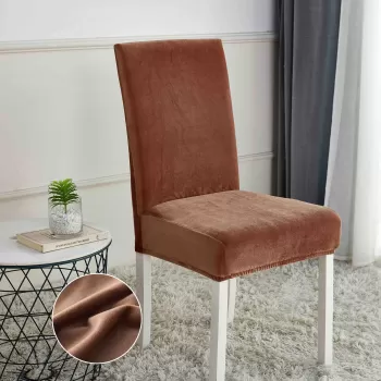 Set 6 huse universale, elastice, pentru scaun din catifea imagine