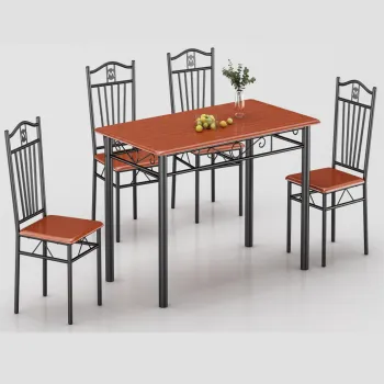 Set dining/bucatarie, masa cu 4 scaune, 120x70x75 cm imagine