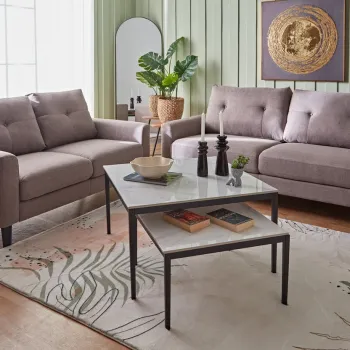 Set masute de cafea suprapuse din piatra sinterizata imagine