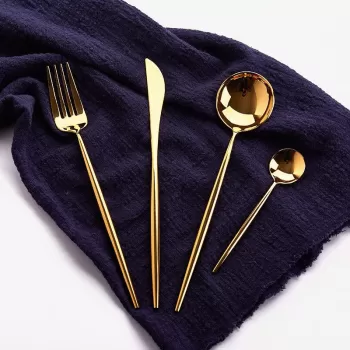 Set tacamuri 24 piese stil portughez, otel inoxidabil imagine