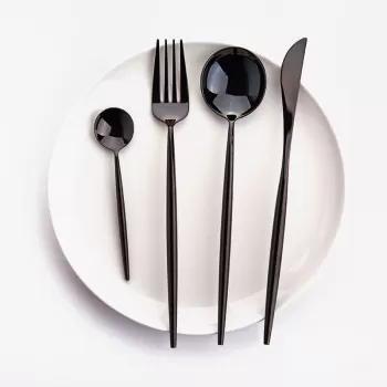 Set tacamuri 24 piese stil portughez, otel inoxidabil imagine