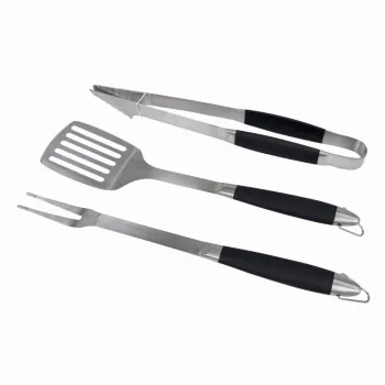Set ustensile pentru gratar 3 piese KLUGMEISTER KYBBQ03N, spatula + cleste + furculita imagine