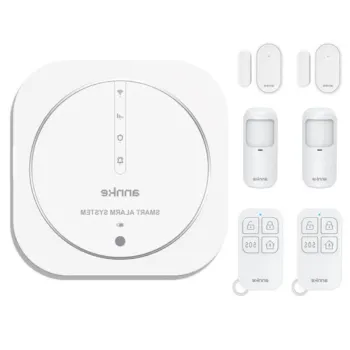 Sistem performant de alarma wireless ANNKE A113, WiFi si GSM, compatibil Tuya/Smart Life, control prin aplicatie, notificari SMS si apel, comunicare audio imagine