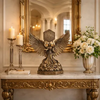 Statueta decorativa Arhanghel Metatron 26x30 cm inger protector decor spiritual imagine