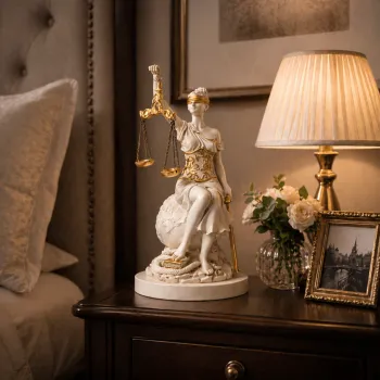 Statueta decorativa Lady Justice 34 cm - simbol al echilibrului si elegantei imagine