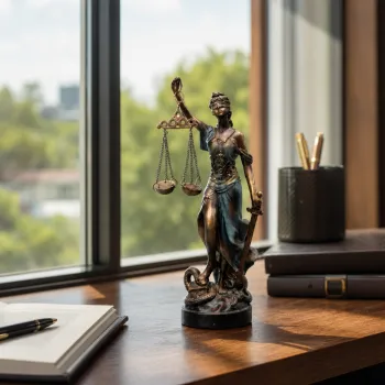 Statueta Decorativa Zeita Justitiei Themis 20cm Simbol Dreptate Echilibru imagine