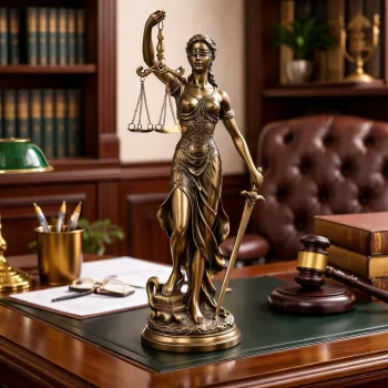 Statueta Decorativa, Zeita Justitiei Themis, Simbol al Dreptatii si Echilibrului - 39 cm imagine