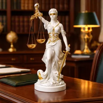Statueta Lady Justice decorativa 20 cm - simbol al echilibrului si dreptatii imagine