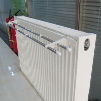 Suport dublu pentru uscare prosoape, cu prindere pe calorifer, 50-60cm imagine