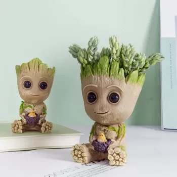 Suport figurina Grooty ganditor, ghiveci plante imagine