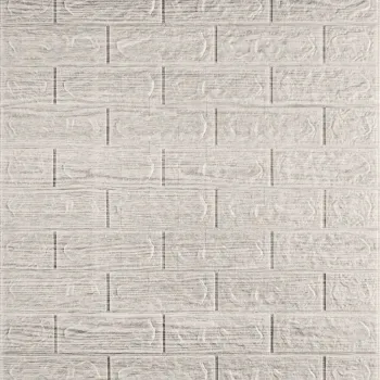 Tapet 3D Autoadeziv Caramida Crem Deschis 70x77cm Grosime 5mm imagine