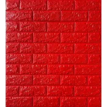Tapet 3D caramida rosie auto-adeziv pentru interior, 70 x 77 cm imagine
